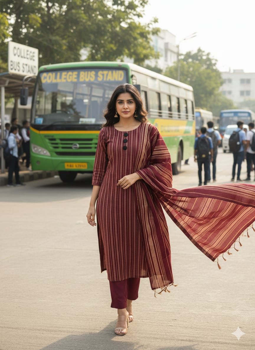 3 PCS Susi khaadi Mehroon Gold