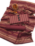 3 PCS Susi khaadi Mehroon Gold