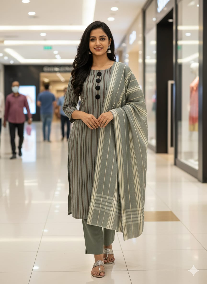 3 PCS Susi khaadi Grey White