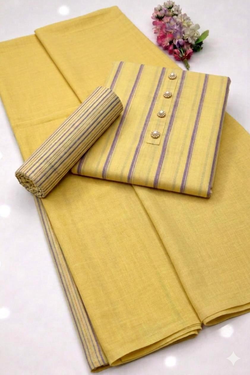 3 PCS Susi khaadi Yellow