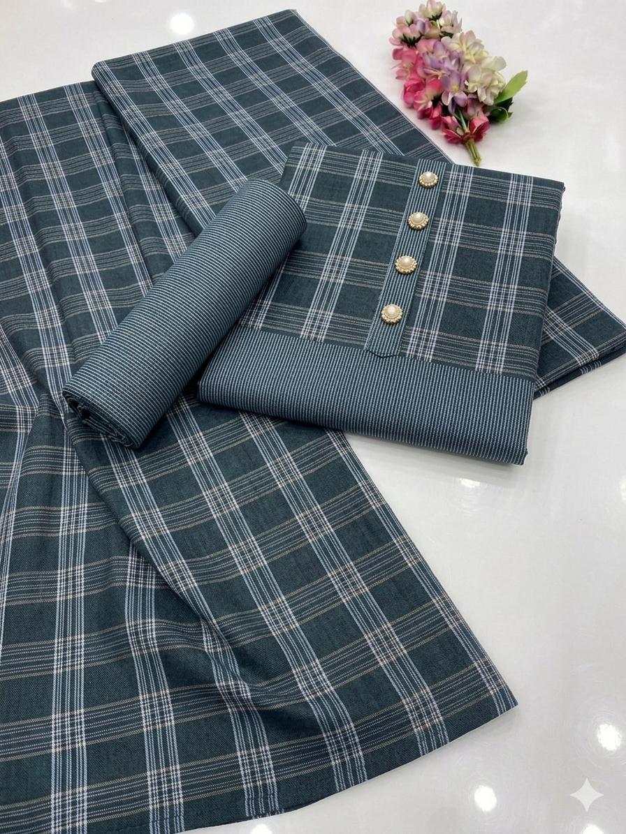 3 PCS Susi khaadi Check Grey