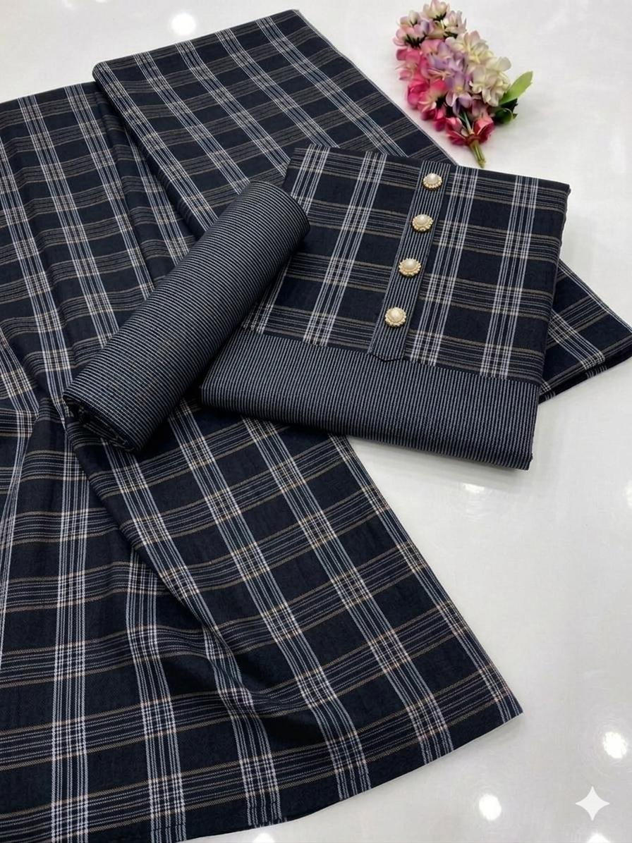 3 PCS Susi khaadi Check black
