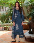 Charizma Digital Lawn in 90.70 lawn  3-Piece Ensemble Royal Blue