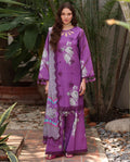 Charizma Digital Lawn in 90.70 lawn  3-Piece Ensemble Purple
