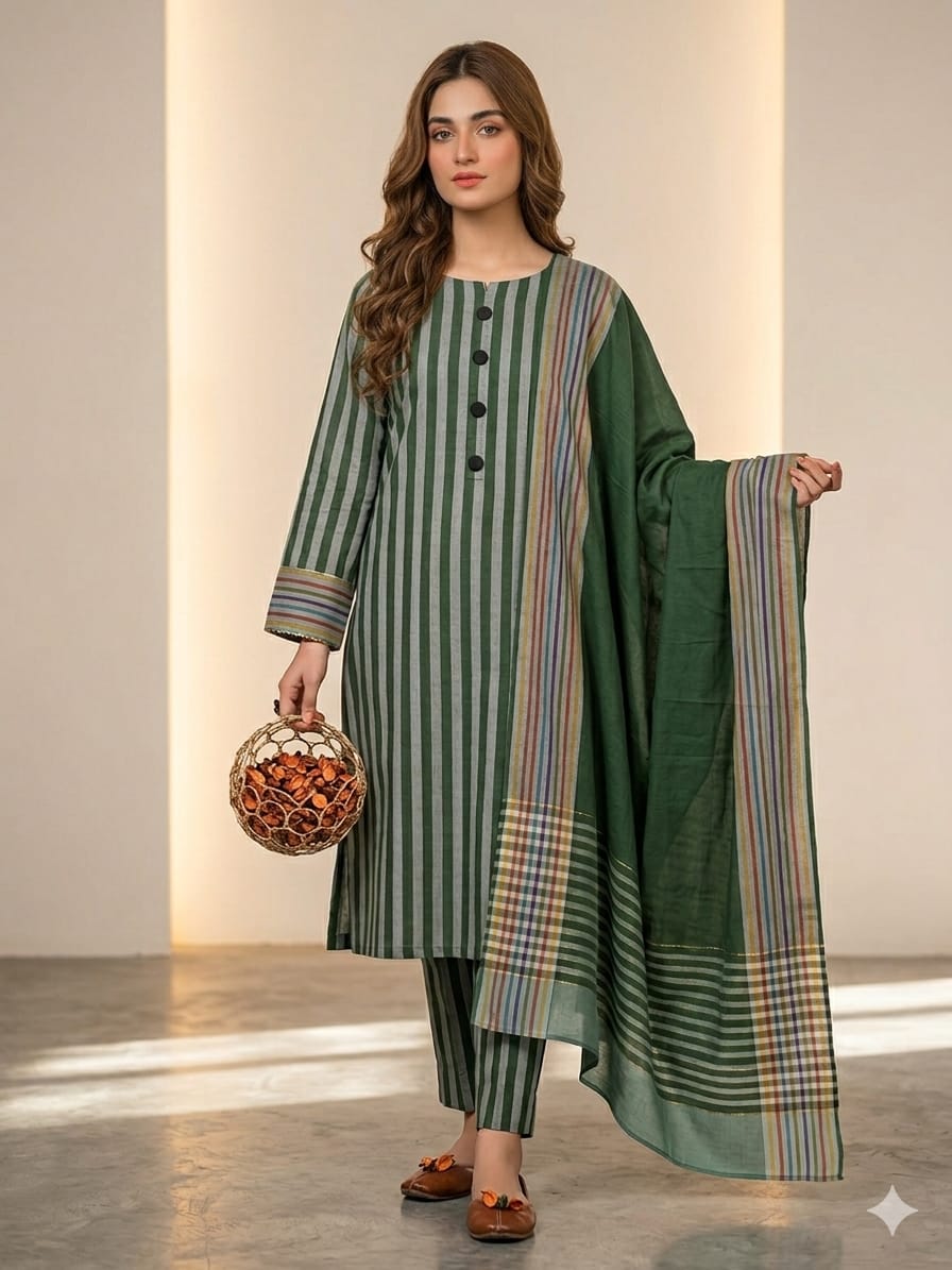 3 PCS Susi khaadi Green